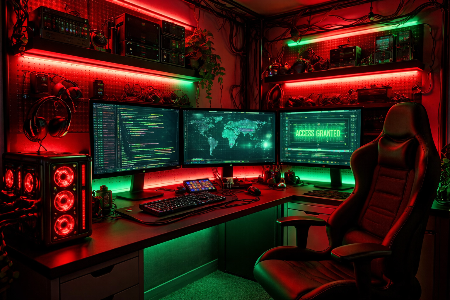 RGB šviesos gaming setupui