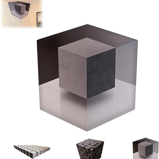3D Optical Illusion Corner Wall Decal Geometric Art Sticker