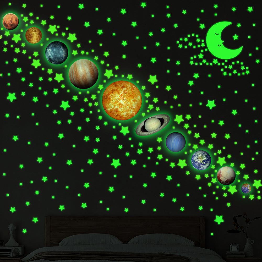 Solar System Planets Glow in Dark Wall Stickers
