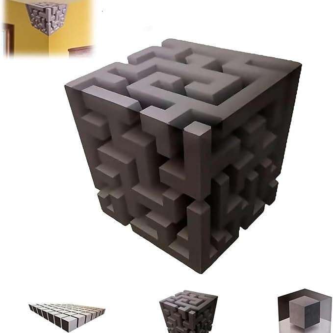3D Optical Illusion Corner Wall Decal Geometric Art Sticker