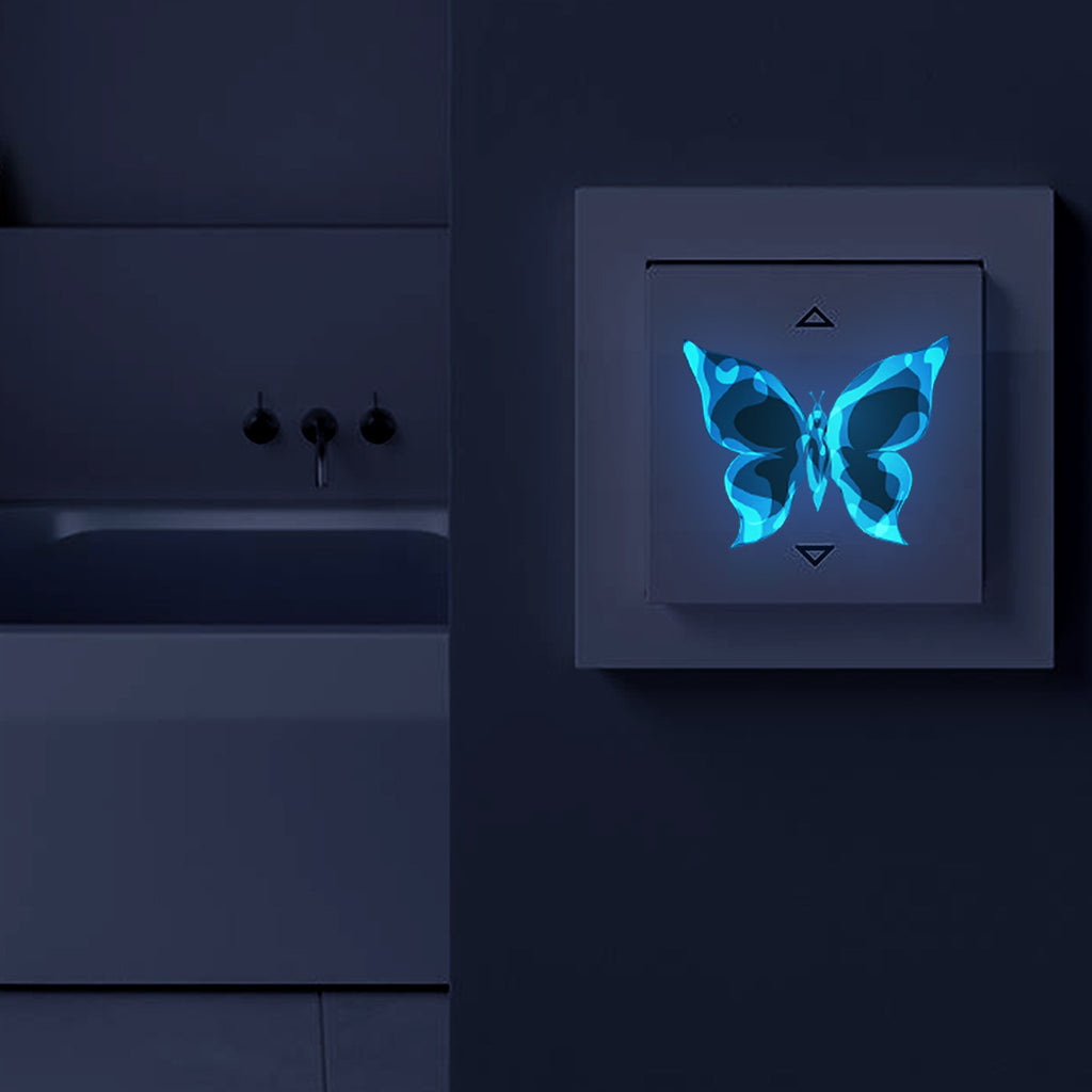 Blue Luminous Butterfly Wall Sticker
