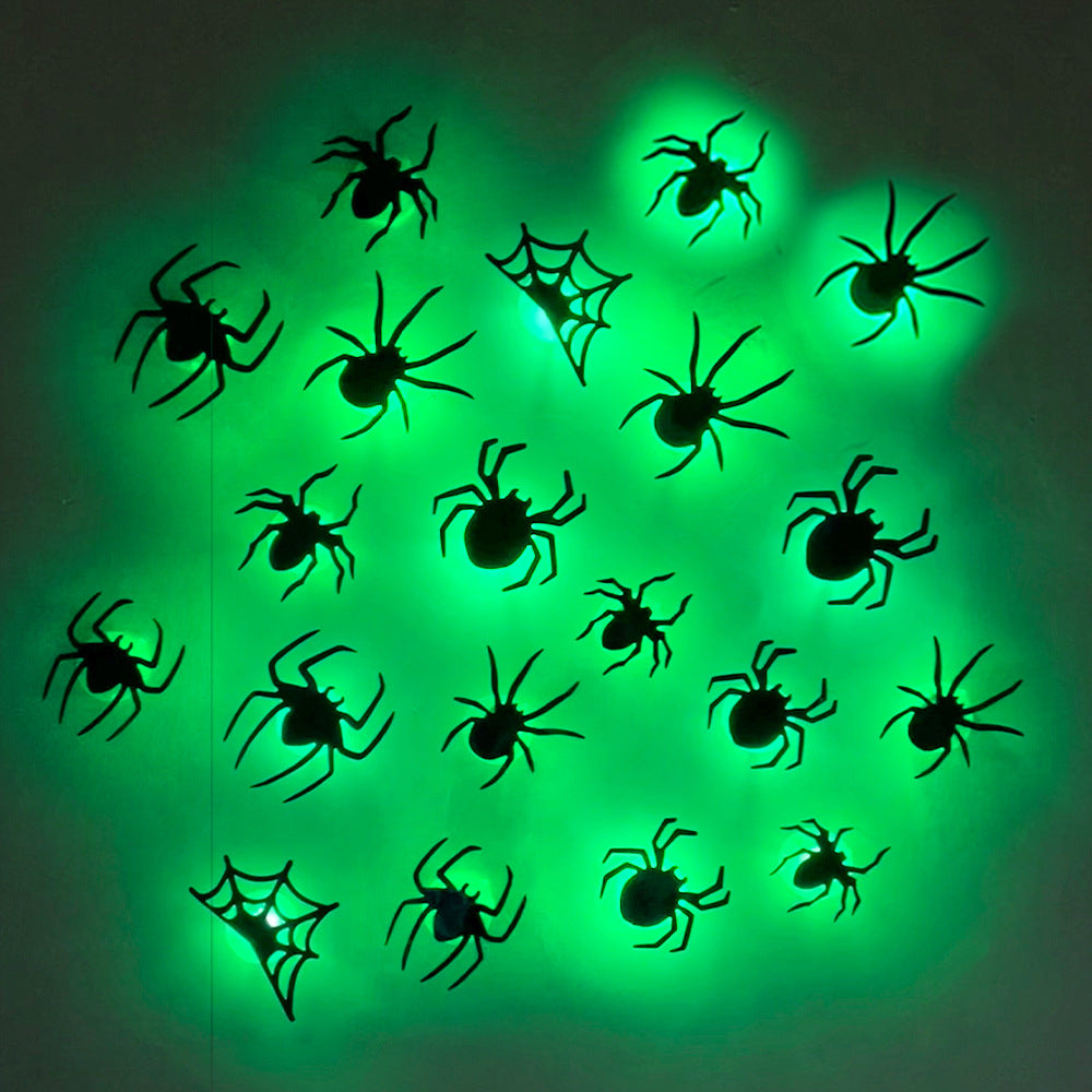 3D Spider Bat LED Flashing Wall Stickers Decoration