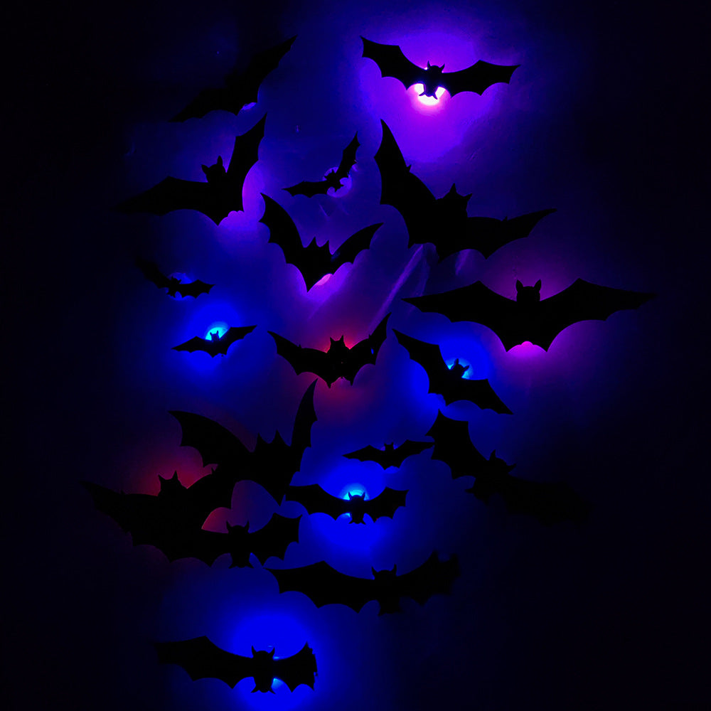LED night light bat festival party flashing wall stickers
