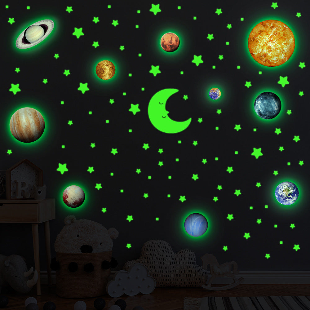 Solar System Planets Glow in Dark Wall Stickers