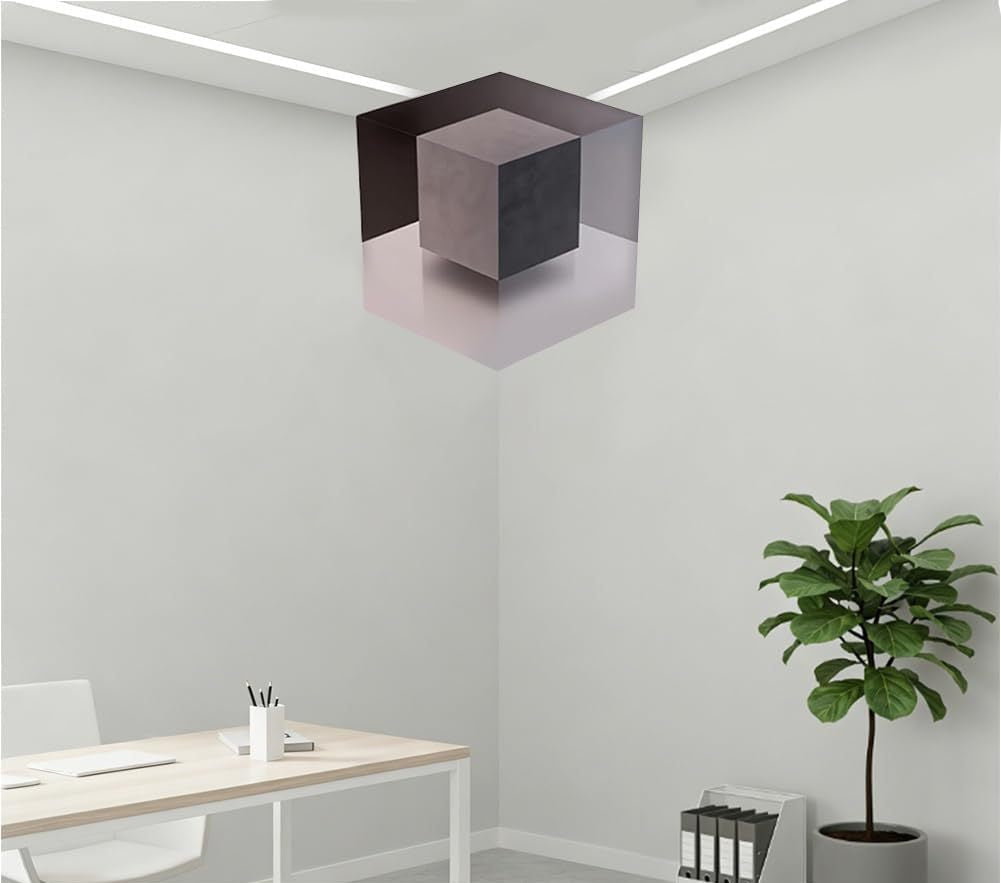 3D Optical Illusion Corner Wall Decal Geometric Art Sticker